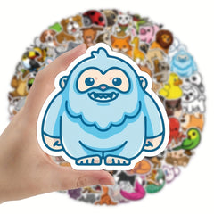 100pcs Animal Stickers Vinyl Waterproof Stickers For Laptop Bumper Skateboard