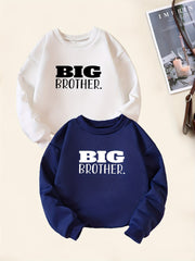 2pcs Big Brother Boys Sweatshirt Long Sleeve Tops