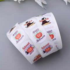 500pcs Halloween Pumpkin Stickers Gift Cartoon Pattern Greeting Cards