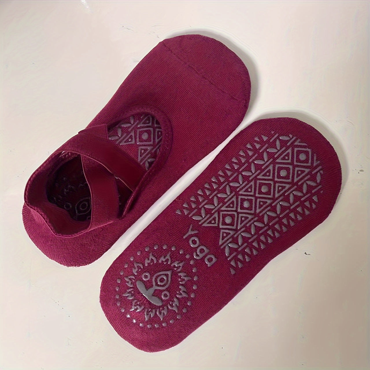 Non Slip Grip Yoga Socks Strap Soft Comfortable Athletic Socks