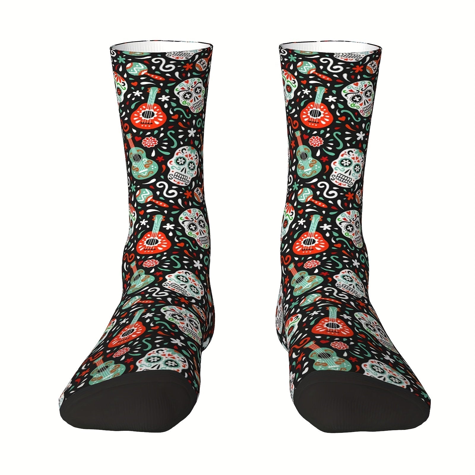Mexican Skulls Crew Socks Hip Hop Crazy Outdoor Sports Funny Socks
