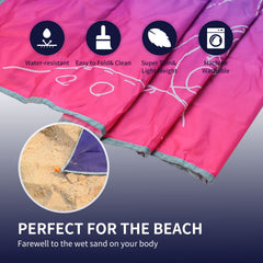 Waterproof Beach Blanket 200x200 Lightweight Mat for Summer Travel