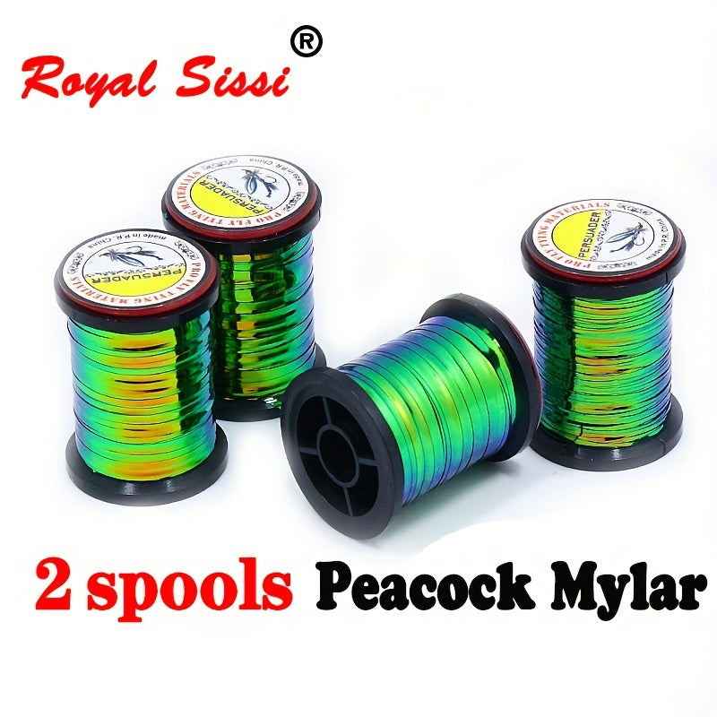 Royal Sissi 2 Spools Thick Tinsel Line for Fly Nymphs & Midges Body Making
