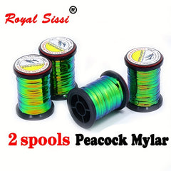 Royal Sissi 2 Spools Thick Tinsel Line for Fly Nymphs & Midges Body Making
