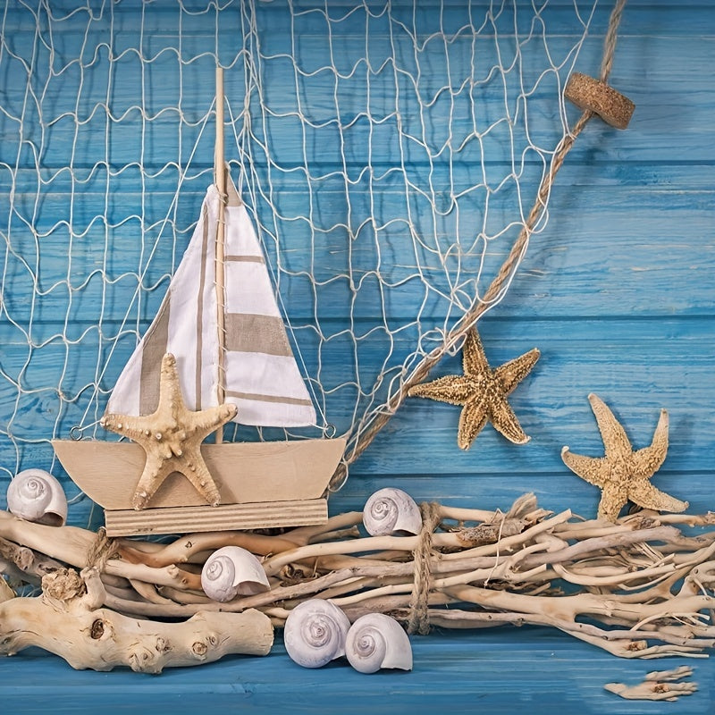 Natural Cotton Fish Net for Mermaid & Pirate Party, Beach Table Cover