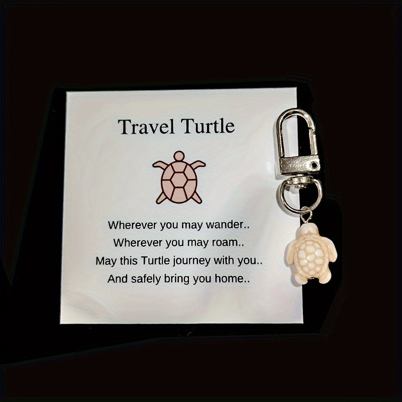 Travel Turtle Keychain Small Keyring Bag Purse Charm