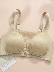 Lace Wireless Nursing Bra Push Up Comfortable Breathable Lingerie