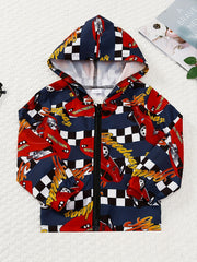 Dinosaur Boys Zip Up Hoodie with Pockets