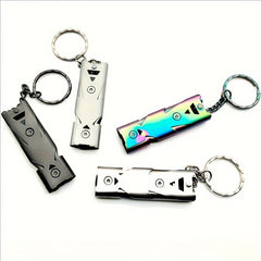 Double Tube Survival Whistle Stainless Steel