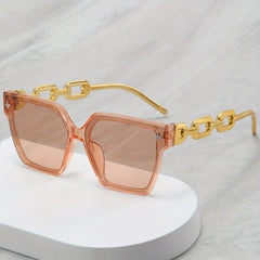 Square Frame Star Decor Men's Sunglasses