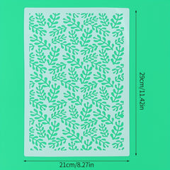 A4 Leaf Painting Template for Various Surfaces - DIY Adhesive Decorations