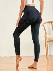 Slim Fit Yoga Leggings High Waist Sports Pants With Pocket