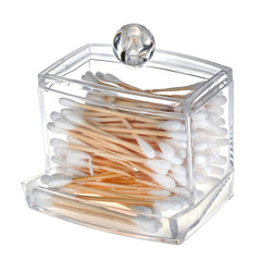 Cotton Swab Pads Holder Bathroom Organizer Apothecary Jar Storage