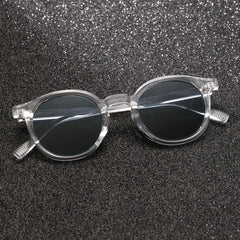 Men's Round Frame Sunglasses With Case