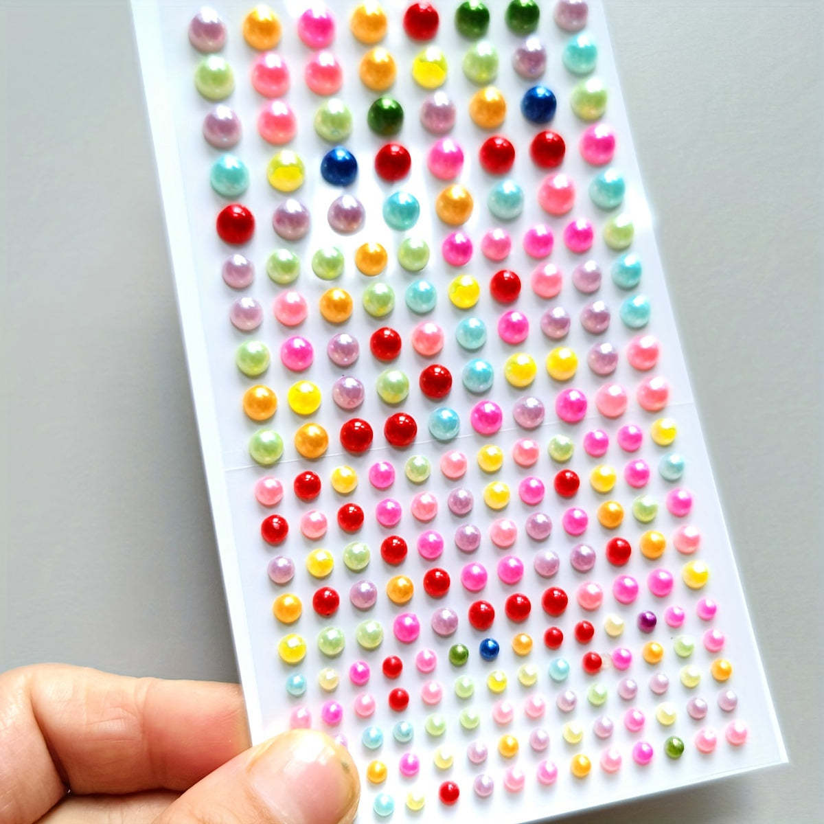 160pcs Colorful Pearl Rhinestone Stickers, Self-adhesive Face Decoration