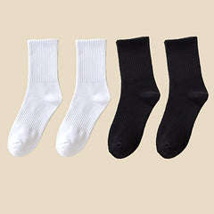 2 Pairs Classic Crew Socks Women's Stockings