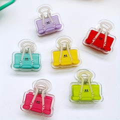10pcs Cartoon Journal Clips Double-sided Expression Bag Clips