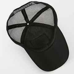Bee Embroidery Breathable Baseball Hat Mesh Curved Sunshade Cap