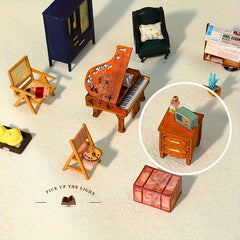DIY Cabin Art House Toy Three-dimensional Bookends Christmas Gift
