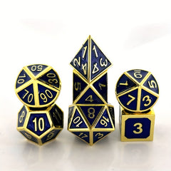 7pcs Metal Dice Polyhedron Set For Fun And Leisure