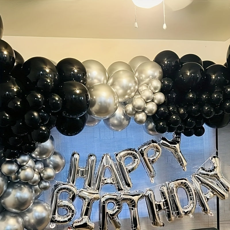 61pcs Silvery Confetti Balloon Set for Wedding Birthday Anniversary