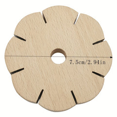 Natural Wood Weaving Disk Plate for DIY Jewelry Making