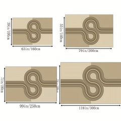 Contemporary Modern Area Rug Living Room Rugs Anti-slip Washable