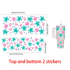 2pcs Waterproof DIY Stickers For Water Bottles, Glass, Stainless Steel Cup