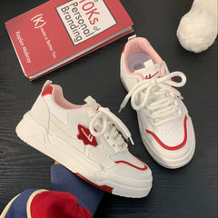 Women's Lace up Platform Skate Shoes Comfortable & Breathable Sports Sneakers