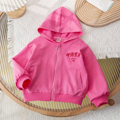 Girl's Chinese Jacket & Children's Zip Up Hoodie Coat