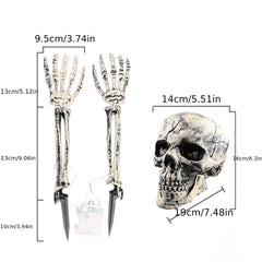 Halloween Simulation Skull Human Arm Haunted House Decor