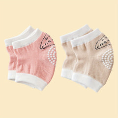 2 Pairs Non-slip Baby Knee Protection Pads Wear-resistant Socks