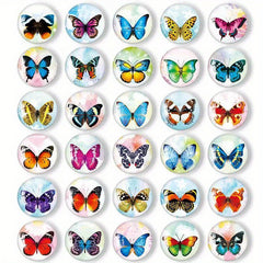 30 Colorful Butterfly Fridge Magnets 3D Magnetic Stickers Kitchen Decoration