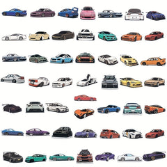 50pcs Car Cartoon Stickers for DIY Decoration