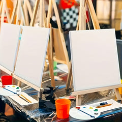 33pc Painting Set with Canvas, Easels, Brushes - Creative Art Project Supplies