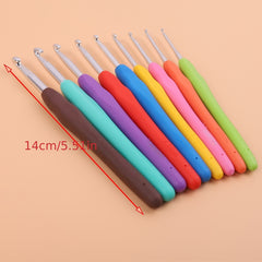 9pcs Knitting Needles Soft Handle Crochet Tool DIY Knitting Non slip
