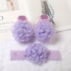 Baby Girls Headband & Socks Set Floor Socks And Hair Accessories