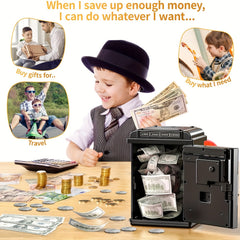 Kids ATM Piggy Bank Money Saving Toy w/ Password Lock
