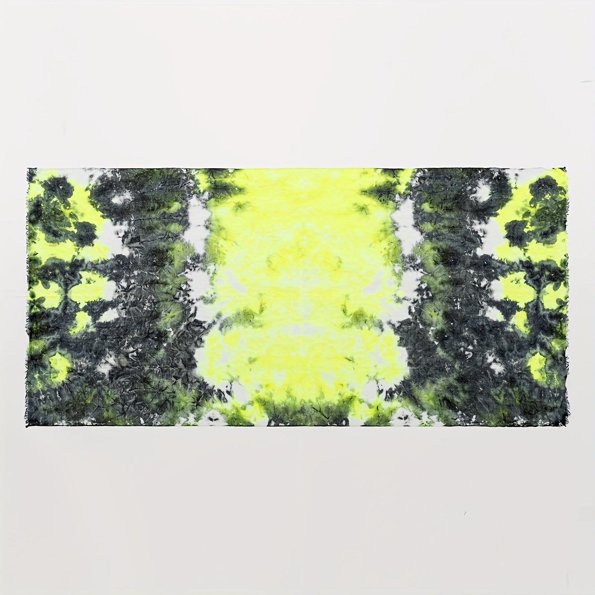 Tie Dye Print Raw Trim Scarf Casual Style Graphic Shawl Scarf Wrap