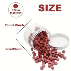 210pcs Wine Red Seal Wax Beads Canned Wax Pellets Fire Lacquer Sealing Wax Envel