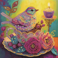 Flower Bird Cup Diamond Painting Kit DIY 5D Diamond Art