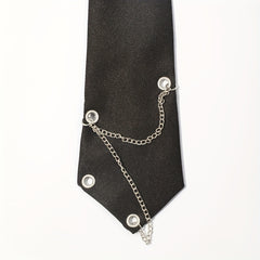 Gothic Chain Decor Neck Tie Casual Wear
