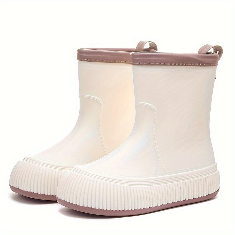 Solid Rain Boots Casual Short Boots Women's Waterproof Rain Boots