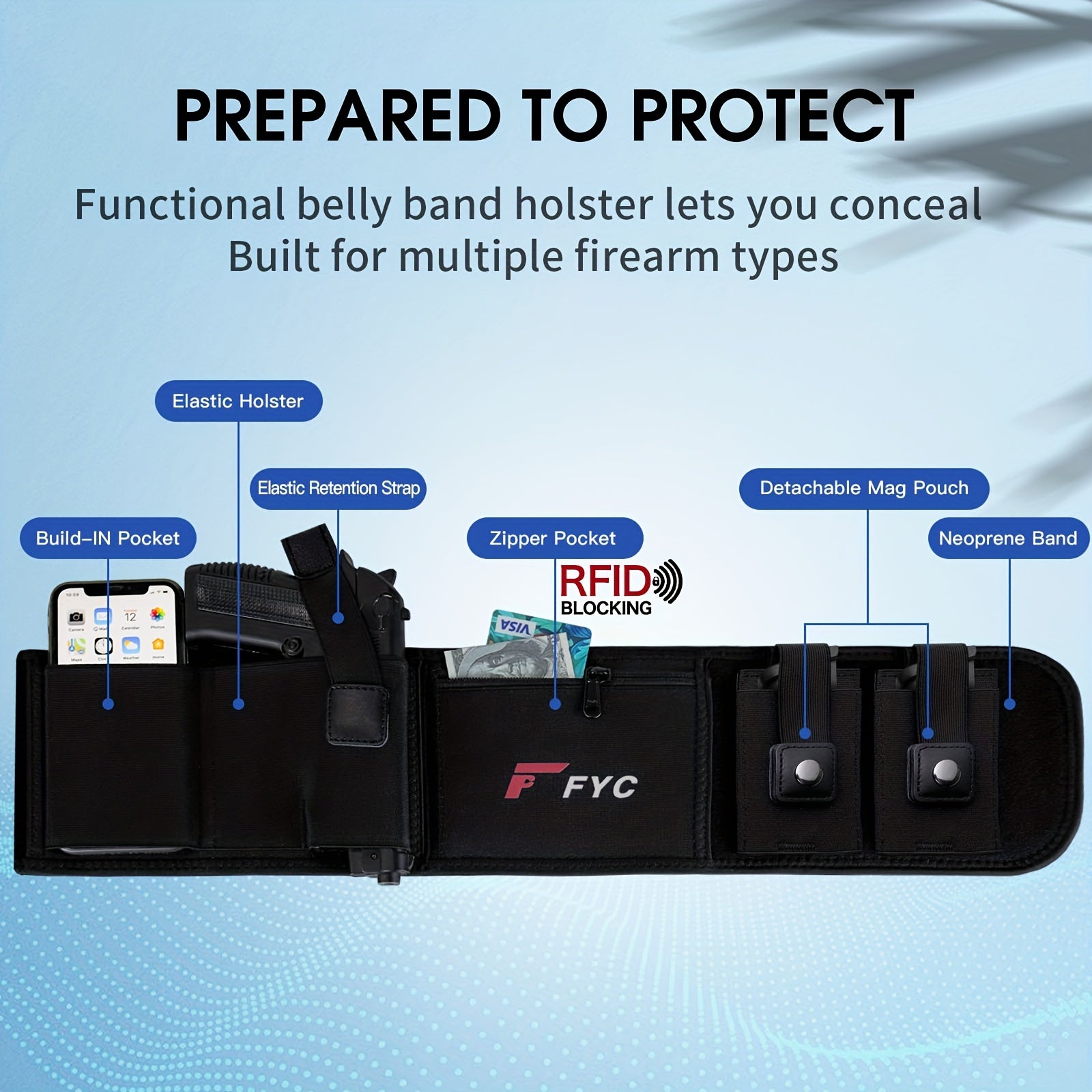Hidden Belt Wallet Elastic Wide Belt