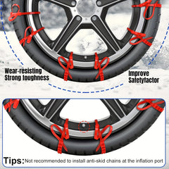 12pcs Universal Snow Chain Emergency Winter Adjustable Skid Tire Chain