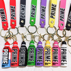 Cartoon Drink Bottle Key Chain Pendant Backpack Bag Charms Decor