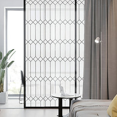 Morocco Frosted Privacy Window Film Stained Glass Style Tint