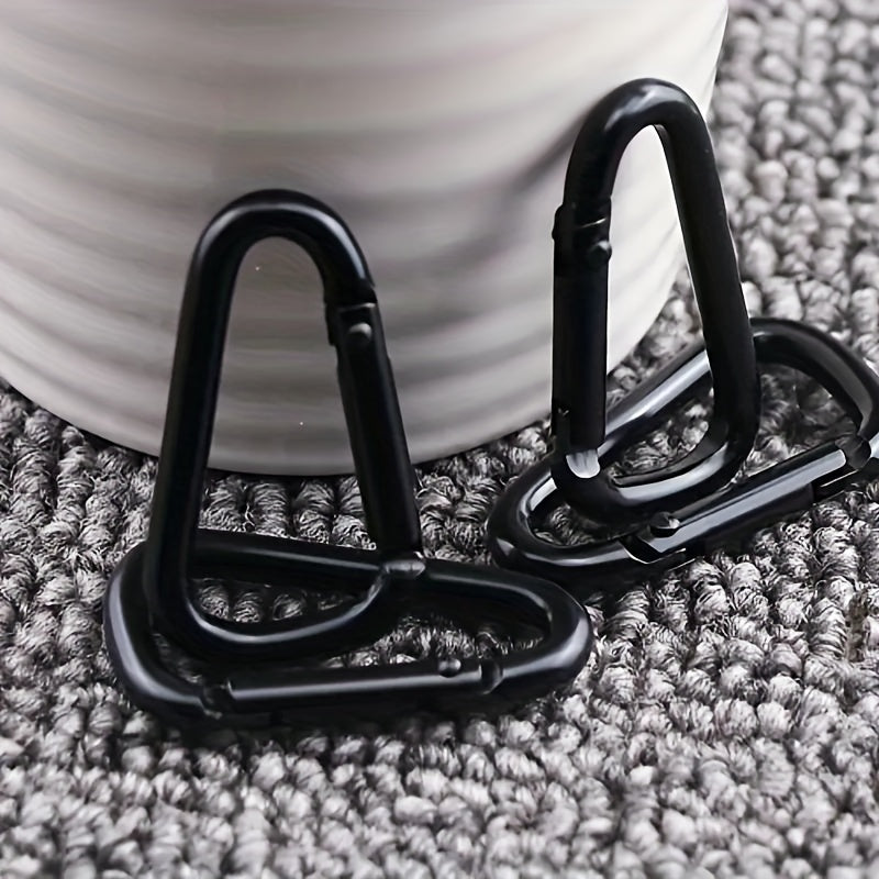 10pcs Aluminum Alloy D ring Keychain for Outdoor Camping Travel
