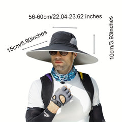 Men's Wide Brim Sun Hats UPF50 Waterproof Bucket Hat