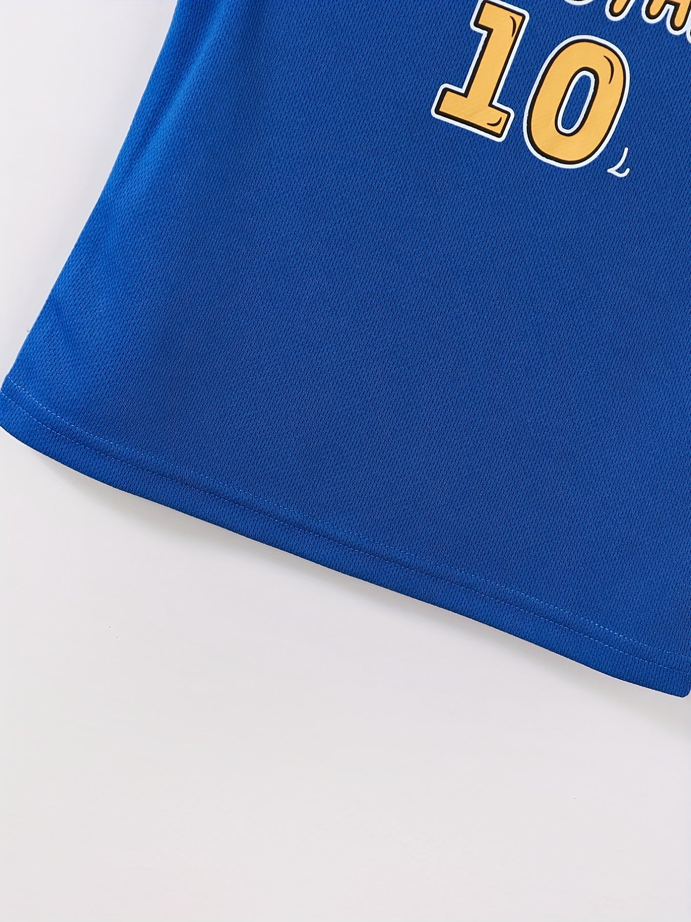 Boys Basketball Set Sleeveless Shirt and Shorts for Summer Training 10 Print